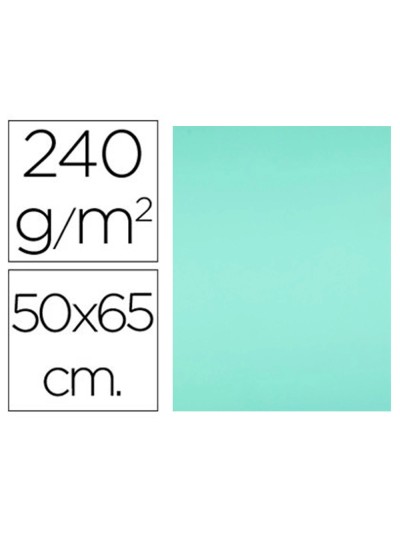 Cartulina liderpapel 50x65 cm 240g/m2 verde paquete de 25 hojas