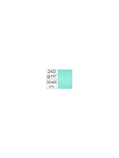 Cartulina liderpapel 50x65 cm 240g/m2 verde paquete de 25 hojas