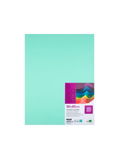 Cartulina liderpapel 50x65 cm 240g/m2 verde paquete de 25 hojas