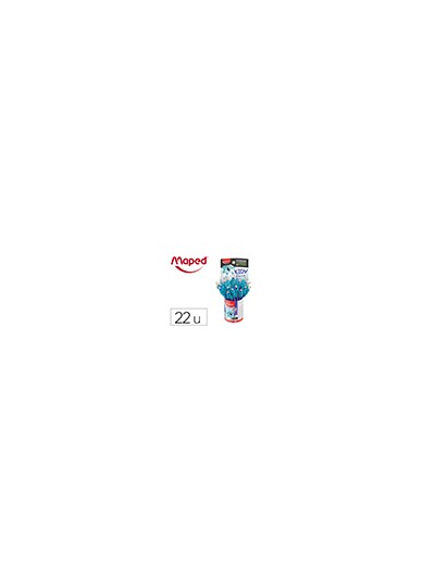 Lapices de grafito maped hb con goma borrar + adaptador ergonomico cubilete de 22 unidades