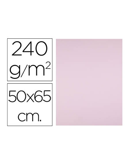 Cartulina liderpapel 50x65 cm 240g/m2 rosa paquete de 25 hojas