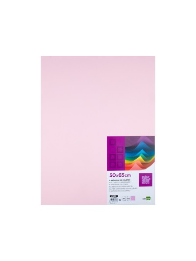 Cartulina liderpapel 50x65 cm 240g/m2 rosa paquete de 25 hojas