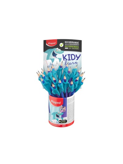 Lapices de grafito maped hb con goma borrar + adaptador ergonomico cubilete de 22 unidades