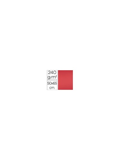 Cartulina liderpapel 50x65 cm 240g/m2 rojo paquete de 25 hojas
