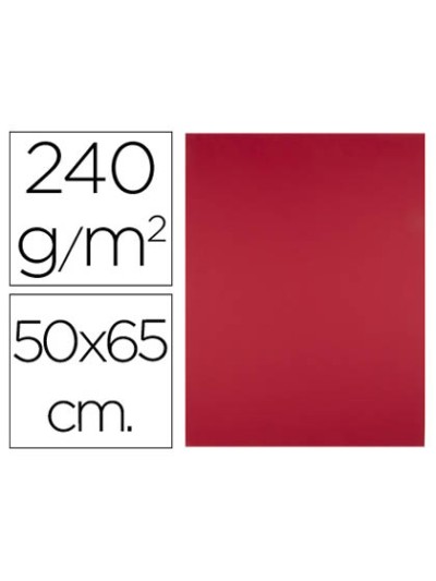 Cartulina liderpapel 50x65 cm 240g/m2 rojo navidad paquete de 25 hojas