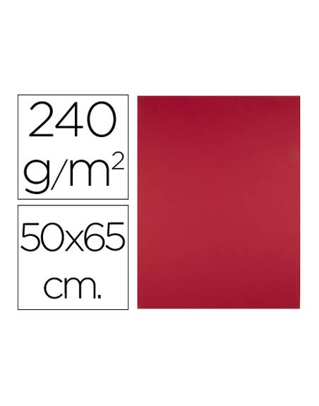 Cartulina liderpapel 50x65 cm 240g/m2 rojo navidad paquete de 25 hojas