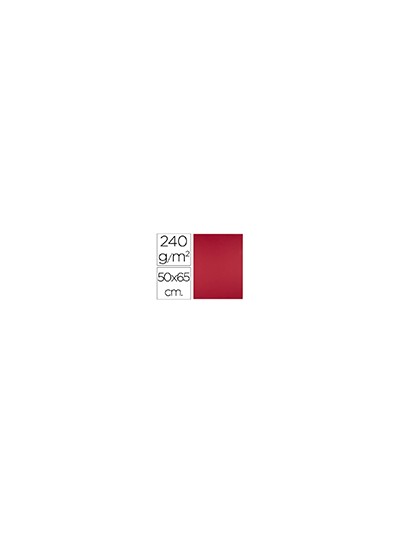 Cartulina liderpapel 50x65 cm 240g/m2 rojo navidad paquete de 25 hojas