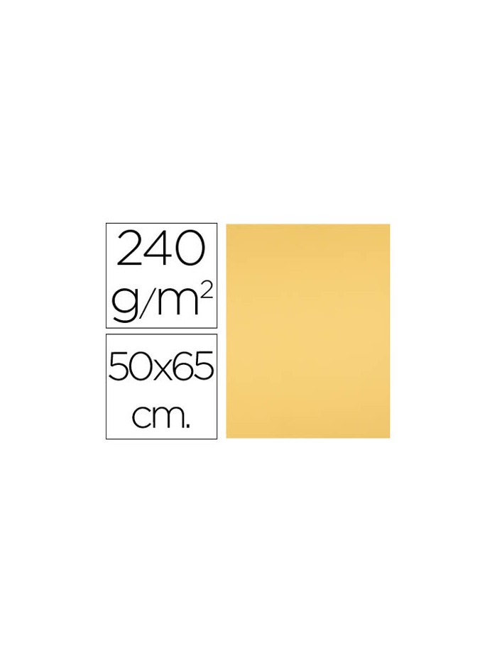 Cartulina liderpapel 50x65 cm 240g/m2 oro paquete de 25 hojas Cartulina liderpapel 50x65 cm 240g/m2 oro paquete de 25 hojas