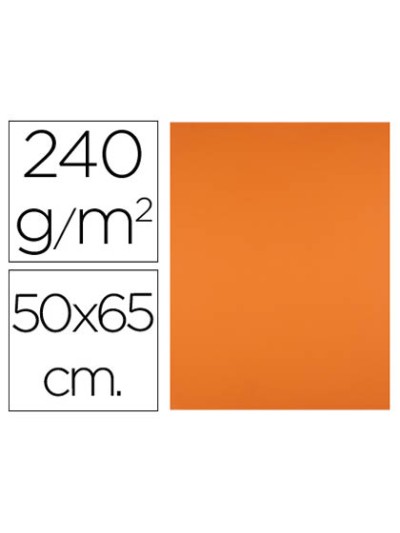 Cartulina liderpapel 50x65 cm 240g/m2 naranja paquete de 25 hojas
