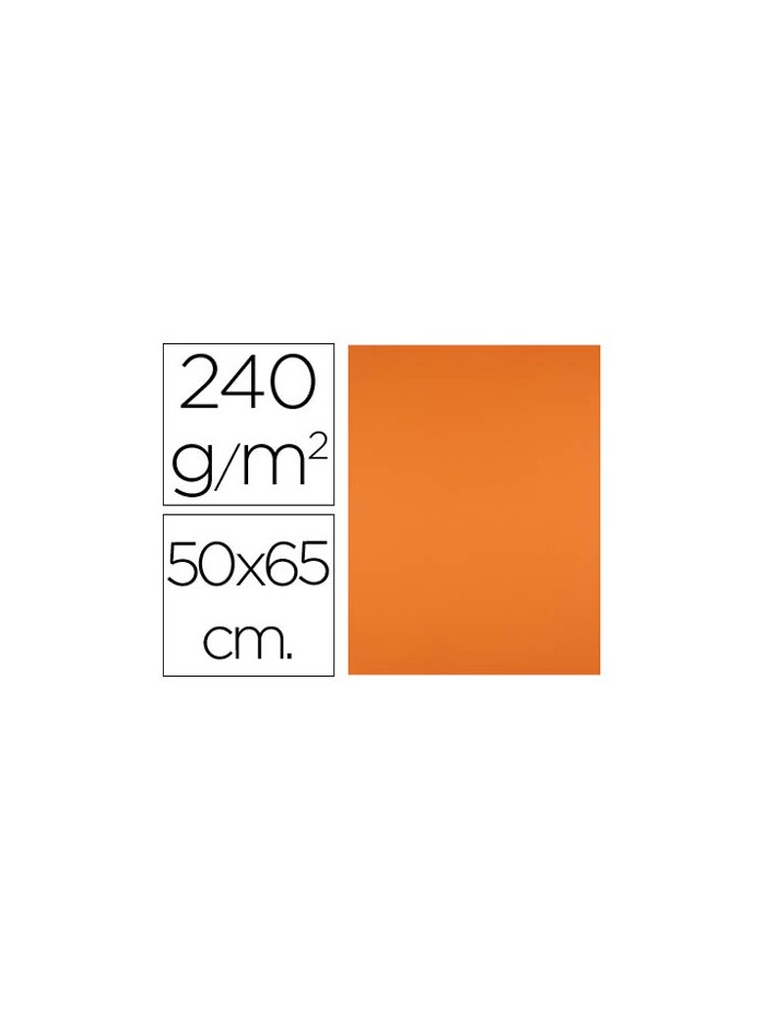 Cartulina liderpapel 50x65 cm 240g/m2 naranja paquete de 25 hojas Cartulina liderpapel 50x65 cm 240g/m2 naranja paquete de 25 hojas