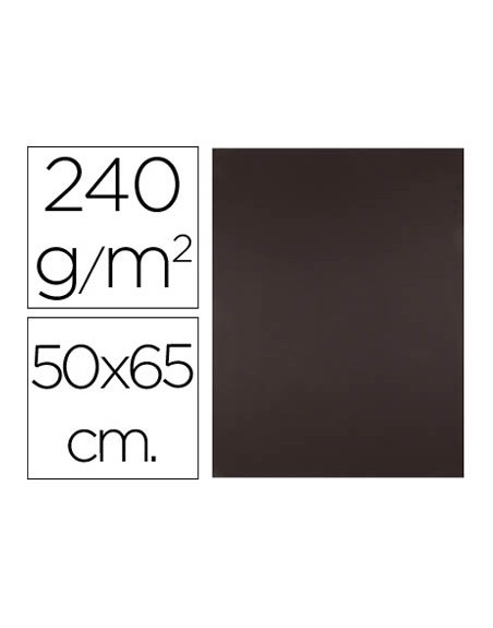 Cartulina liderpapel 50x65 cm 240g/m2 marron paquete de 25 hojas
