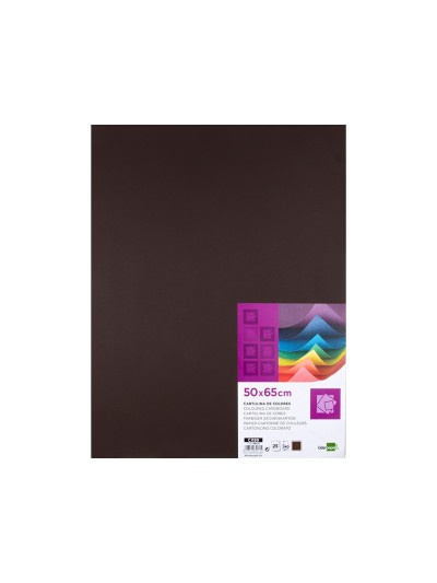 Cartulina liderpapel 50x65 cm 240g/m2 marron paquete de 25 hojas