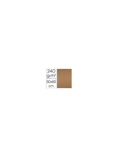 Cartulina liderpapel 50x65 cm 240g/m2 marron escolar paquete de 25 hojas
