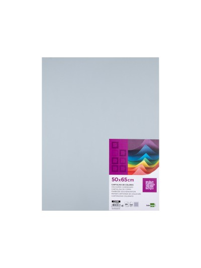 Cartulina liderpapel 50x65 cm 240g/m2 gris paquete de 25 hojas