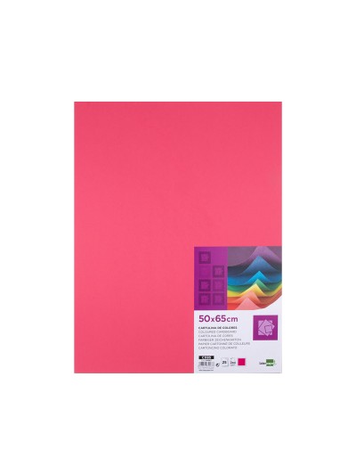 Cartulina liderpapel 50x65 cm 240g/m2 fucsia paquete de 25 hojas