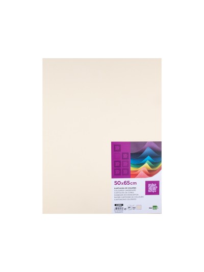 Cartulina liderpapel 50x65 cm 240g/m2 crema paquete de 25 hojas