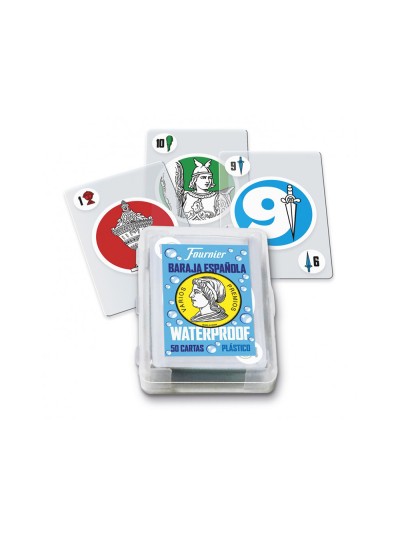 Baraja de cartas fournier waterproof plastico 50 cartas