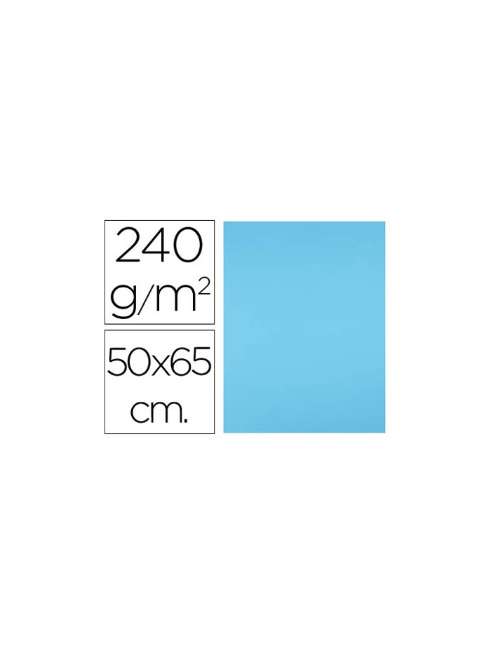 Cartulina liderpapel 50x65 cm 240g/m2 celeste paquete de 25 hojas Cartulina liderpapel 50x65 cm 240g/m2 celeste paquete de 25 hojas
