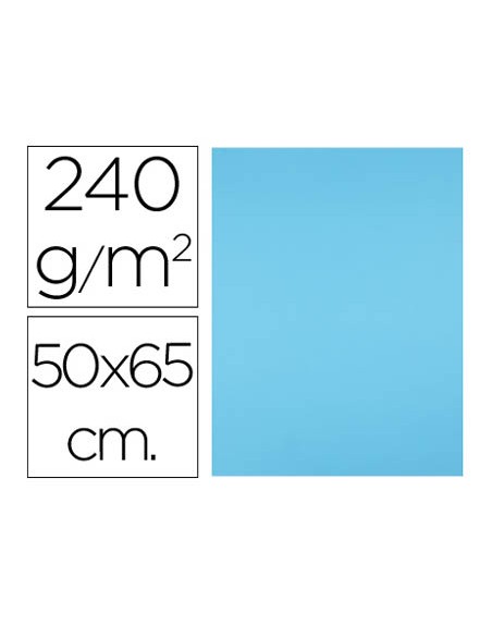 Cartulina liderpapel 50x65 cm 240g/m2 celeste paquete de 25 hojas