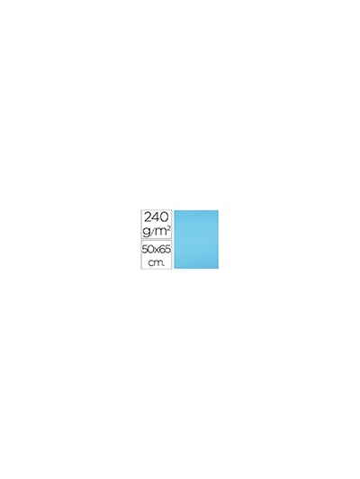 Cartulina liderpapel 50x65 cm 240g/m2 celeste paquete de 25 hojas