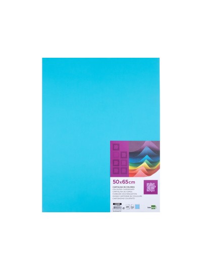 Cartulina liderpapel 50x65 cm 240g/m2 celeste paquete de 25 hojas