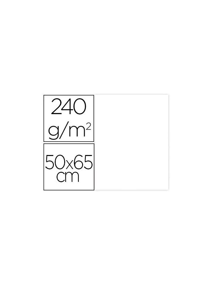 Cartulina liderpapel 50x65 cm 240g/m2 blanco paquete de 25 hojas Cartulina liderpapel 50x65 cm 240g/m2 blanco paquete de 25 hojas