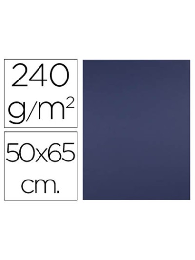 Cartulina liderpapel 50x65 cm 240g/m2 azul zafiro paquete de 25 hojas