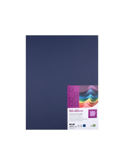 Cartulina liderpapel 50x65 cm 240g/m2 azul zafiro paquete de 25 hojas