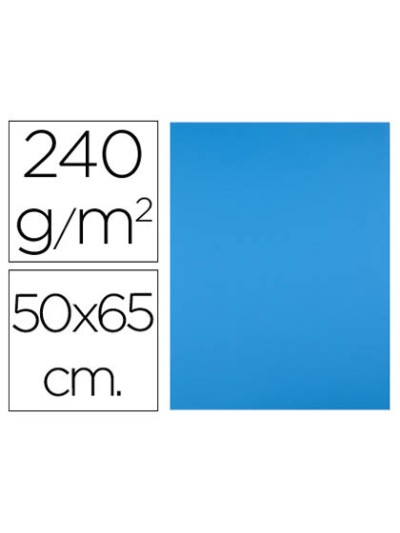Cartulina liderpapel 50x65 cm 240g/m2 azul turquesa paquete de 25 hojas