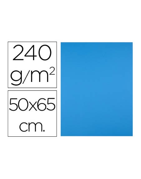 Cartulina liderpapel 50x65 cm 240g/m2 azul turquesa paquete de 25 hojas