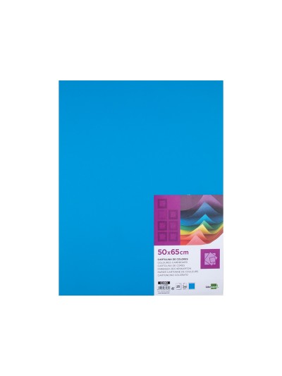 Cartulina liderpapel 50x65 cm 240g/m2 azul turquesa paquete de 25 hojas