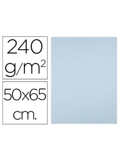 Cartulina liderpapel 50x65 cm 240g/m2 azul paquete de 25 hojas