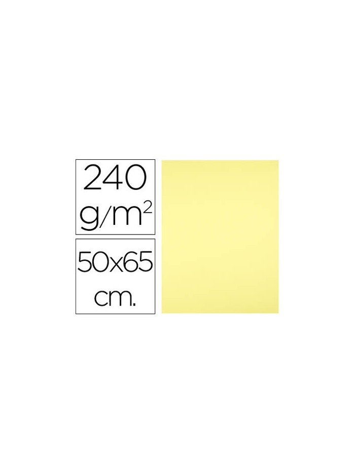 Cartulina liderpapel 50x65 cm 240g/m2 amarillo medio paquete de 25 hojas Cartulina liderpapel 50x65 cm 240g/m2 amarillo medio paquete de 25 hojas