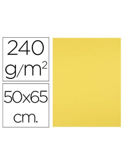 Cartulina liderpapel 50x65 cm 240g/m2 amarillo limon paquete de 25 hojas