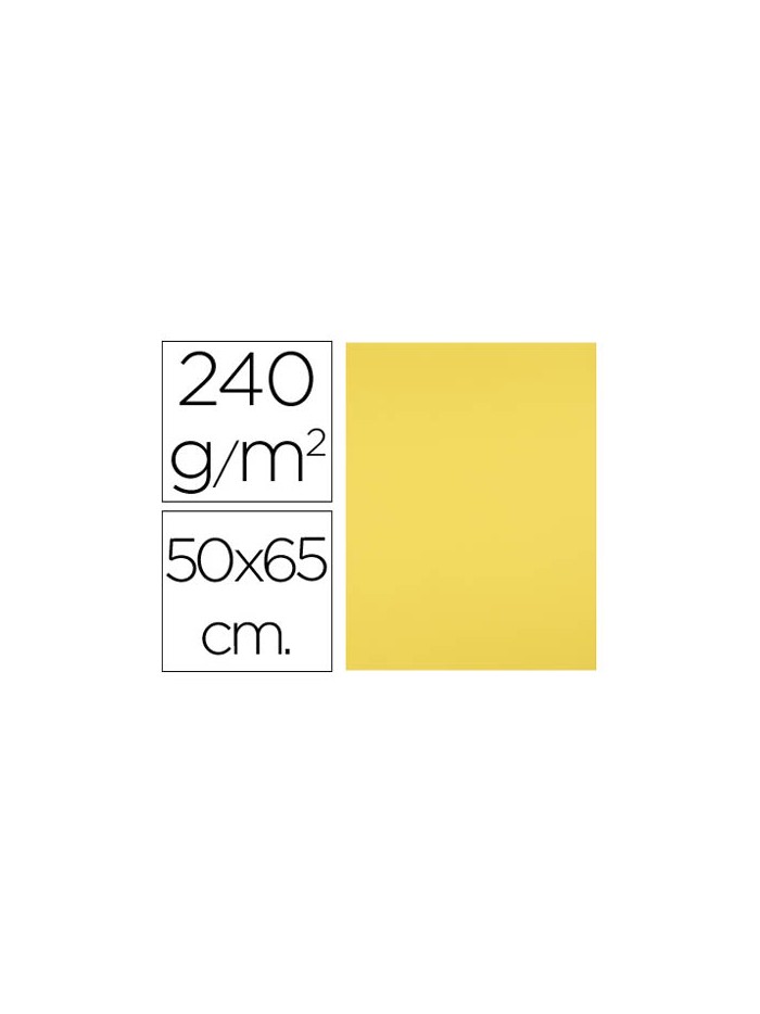 Cartulina liderpapel 50x65 cm 240g/m2 amarillo limon paquete de 25 hojas Cartulina liderpapel 50x65 cm 240g/m2 amarillo limon paquete de 25 hojas