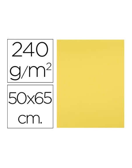 Cartulina liderpapel 50x65 cm 240g/m2 amarillo limon paquete de 25 hojas
