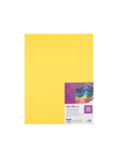 Cartulina liderpapel 50x65 cm 240g/m2 amarillo limon paquete de 25 hojas