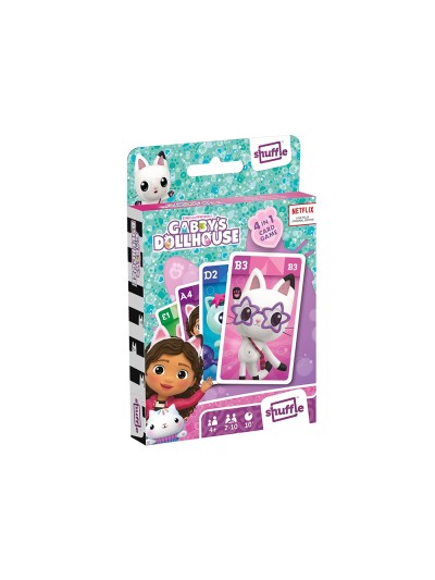 Baraja de cartas shuffle infantil gabby's dollhouse