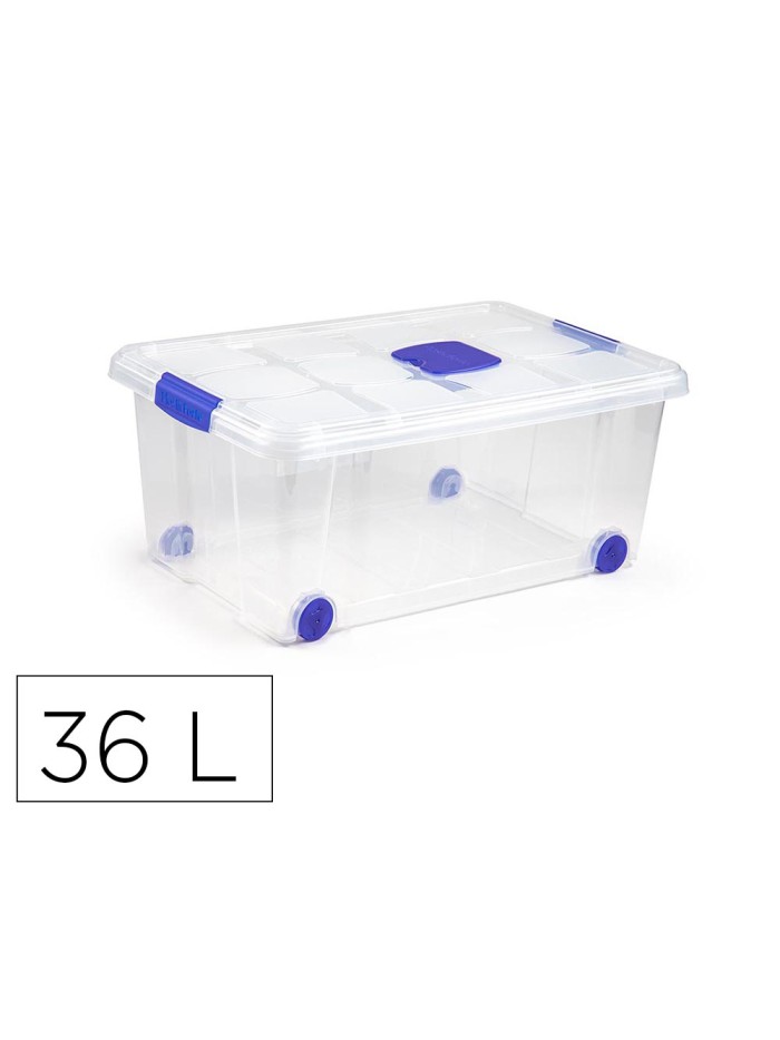 Contenedor plastico plasticforte n 3 transparente con tapa capacidad 36 l Contenedor plastico plasticforte n 3 transparente con tapa capacidad 36 l