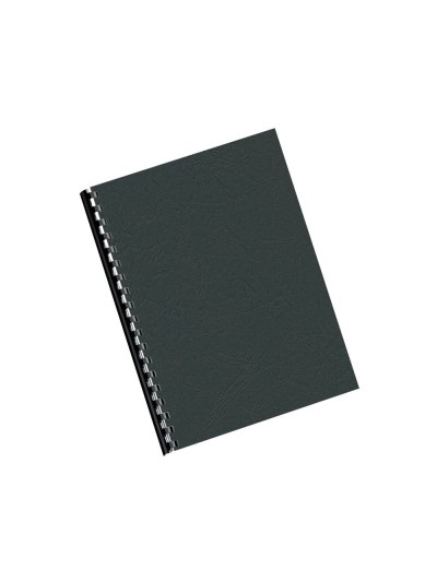 Tapa encuadernacion liderpapel carton a4 1mm negra paquete de 50 unidades