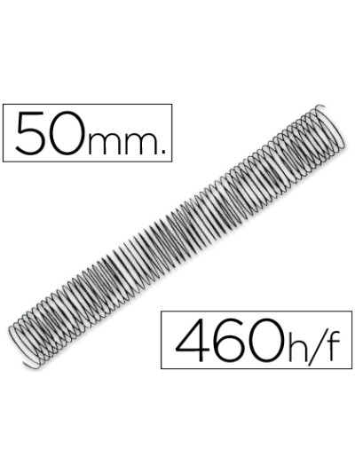 Espiral metalico q-connect 64 5:1 50mm 1,2mm caja de 25 unidades