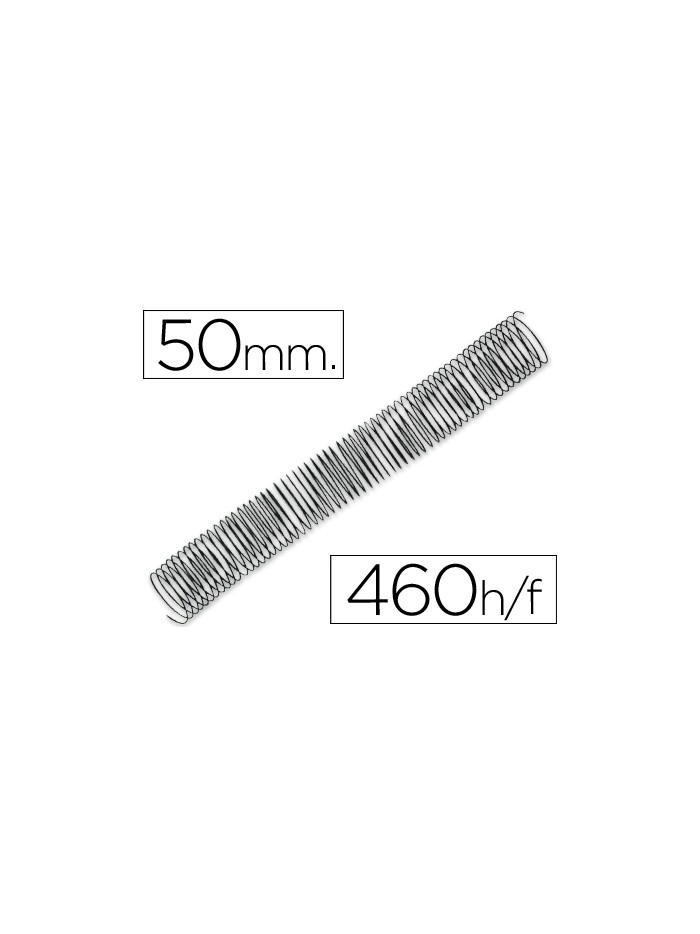 Espiral metalico q-connect 64 5:1 50mm 1,2mm caja de 25 unidades