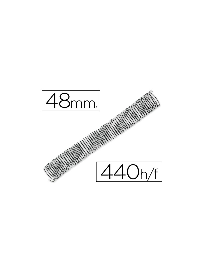 Espiral metalico q-connect 64 5:1 48mm 1,2mm caja de 25 unidades Espiral metalico q-connect 64 5:1 48mm 1,2mm caja de 25 unidades