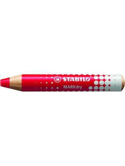 Lapiz marcador en seco stabilo markdry para pizarra blanca color rojo caja de 5 unidades