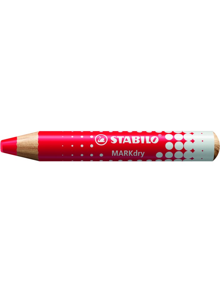 Lapiz marcador en seco stabilo markdry para pizarra blanca color rojo caja de 5 unidades Lapiz marcador en seco stabilo markdry para pizarra blanca color rojo caja de 5 unidades