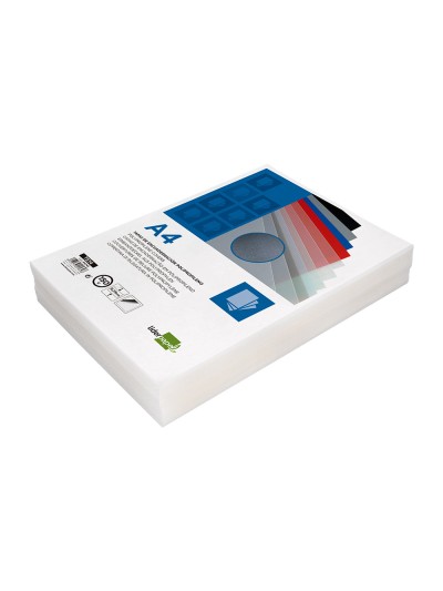 Tapa encuadernacion liderpapel polipropileno a4 0.33mm translucida paquete de 150 unidades