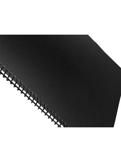Tapa encuadernacion liderpapel polipropileno a4 0.8mm negro opaco paquete de 50 unidades