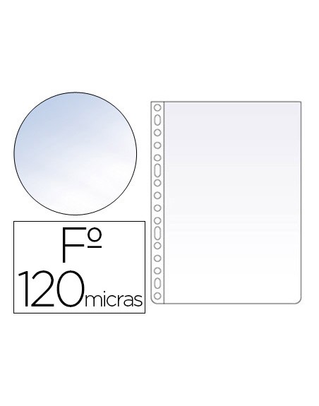 Funda multitaladro esselte folio polipropileno 120 mc cristal caja de 100 unidades