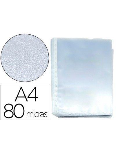 Funda multitaladro esselte din a4 polipropileno 80 mc 16 taladros piel de naranja caja de 100 unidades