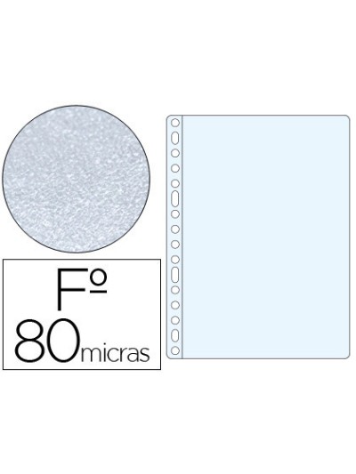 Funda multitaladro esselte folio polipropileno 80 mc 16 taladros piel de naranja caja de 100 unidades